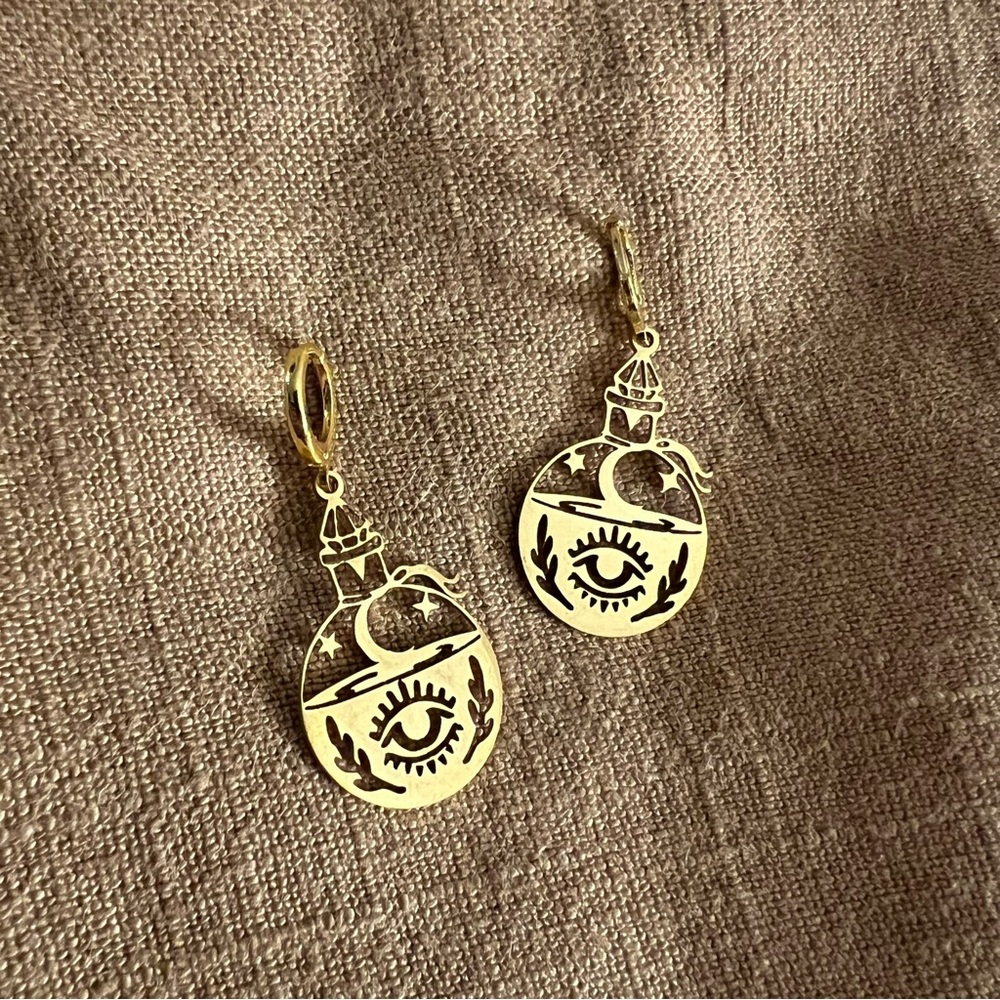 witchy huggie hoop earrings